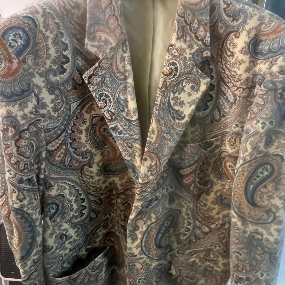 Paisley Pattern Men's Blazer - Multicolor